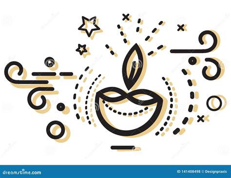 Diwali Diya Icon Illustration Stock Illustration Illustration Of