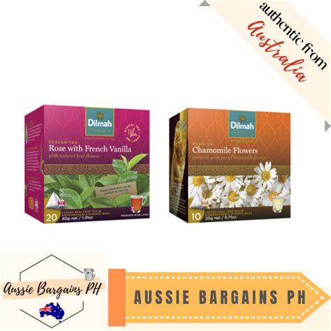 Dilmah Exceptional Tea Chamomile Rose French Vanilla Italian Almond