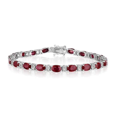 Ruby Diamond Flower Bracelet Ses Creations