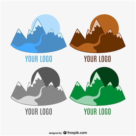 Mountain logo template | Free Vector