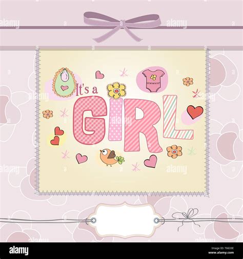 baby girl shower card Stock Photo - Alamy