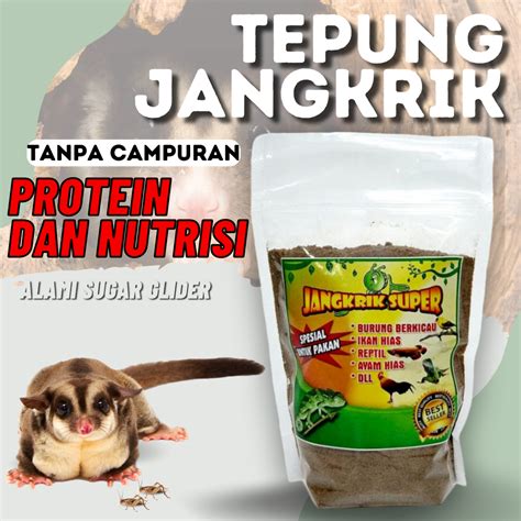 Jual JUAL TEPUNG JANGKRIK UNTUK NUTRISI SUGAR GLIDER KUALITAS TERBAIK