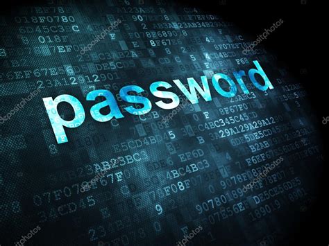 Security Concept Password On Digital Background Stock Photo By