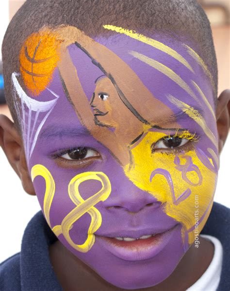 Face Painting Nba Lakerskobe 110623 Agostinoarts Agostino Arts