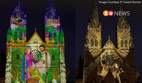 Christmas lights illuminate facade of Sydney St Mary’s cathedral | SW News