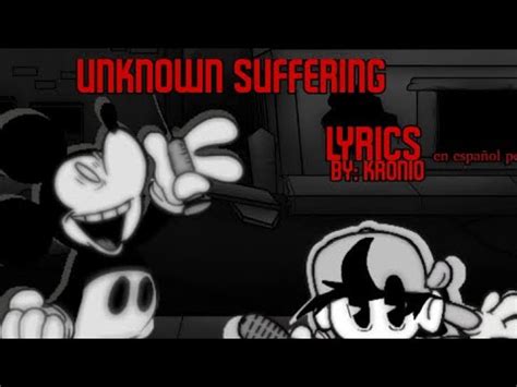 UNKNOWN SUFFERING Lyrics en español FNF Wednesday Infidelity V3