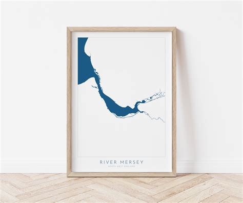 River Mersey Map Art — PLENTY BLUE