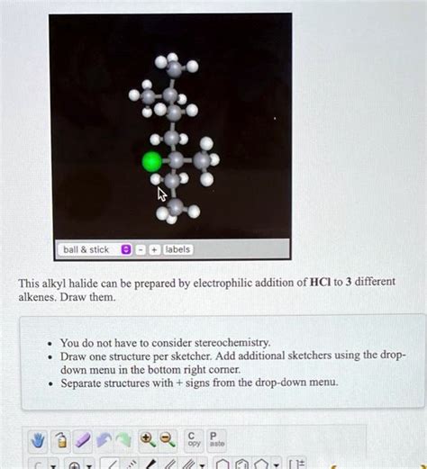 Solved Ball Stick Labels This Alkyl Halide Can Be Prepared By