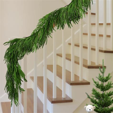 Amazon.com: 6 Ft Christmas Norfolk Pine Garland, Dense Norfolk Pine ...