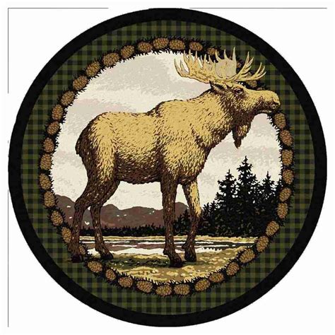 Capture The Beauty Of Nature Majestic Moose Area Rug Rustic Log