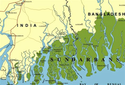 Map of Sundarbans (India & Bangladesh). | Download Scientific Diagram