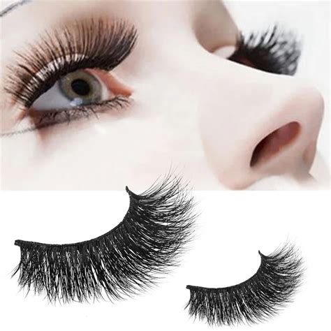 New 1 Pair Crisscross 3D False Eyelashes Long Thick Natural Fake Eye ...