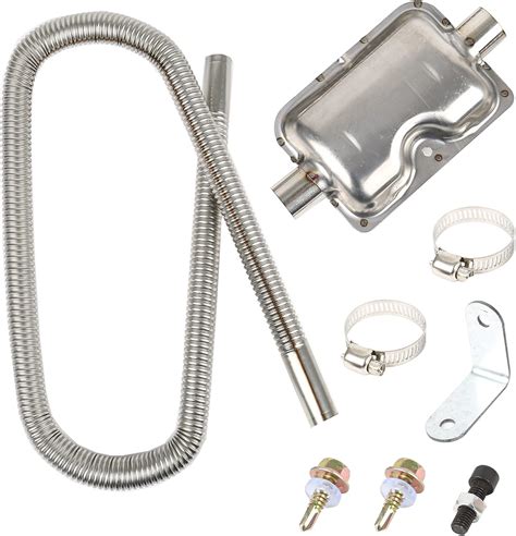 120cm Air Heater Exhaust Pipe Silencer Kit Ottfight Stainless Steel