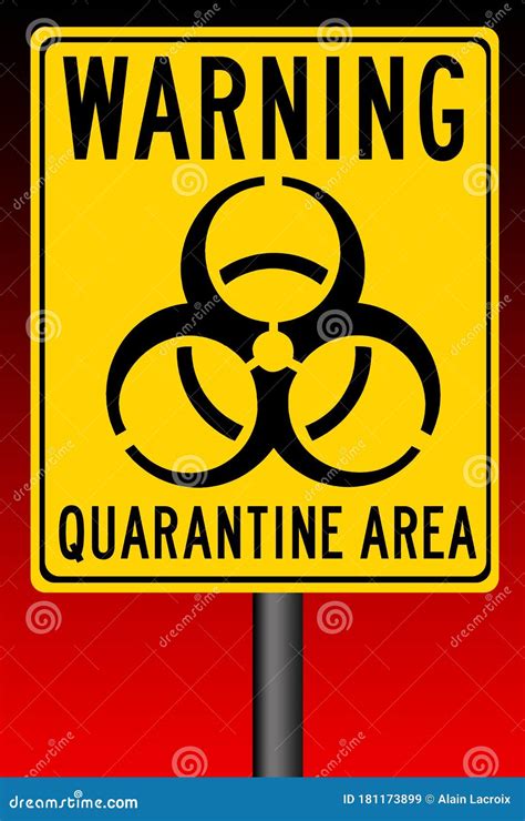 Quarantine Area. Map Of USA With Quarantine Sign. Red Map On A Grey ...