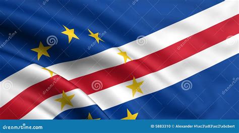 Bandeira de Cabo Verde ilustração stock Ilustração de verde 5883310