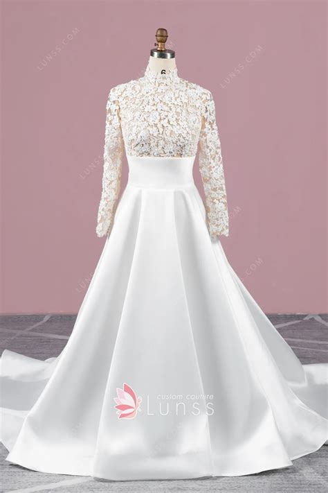 Modest satin wedding dresses 60 photos - Astyledwedding.com