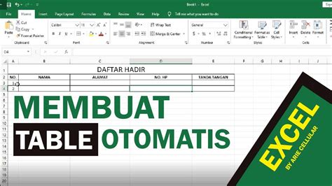 Cara Buat Penomoran Otomatis Di Excel Hongkoong