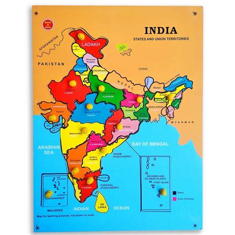 Vidyarthi Political Map Of India Wooden Puzzle At Rs 90 Piece Montessori Puzzle Map In New