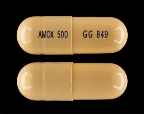 AMOX 500 GG 849 Pill Yellow Capsule Shape Pill Identifier