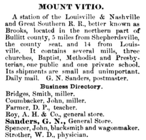 Bullitt County History - Ky State Gazetteer, 1876-77