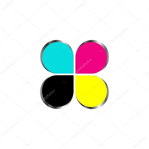 Cmyk Print Logo Concept Stock Vector Shawlin