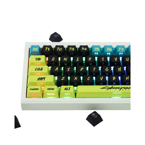 Buy Redqincyberpunk Keycap Set Backlit Side Pinted Cyber Style