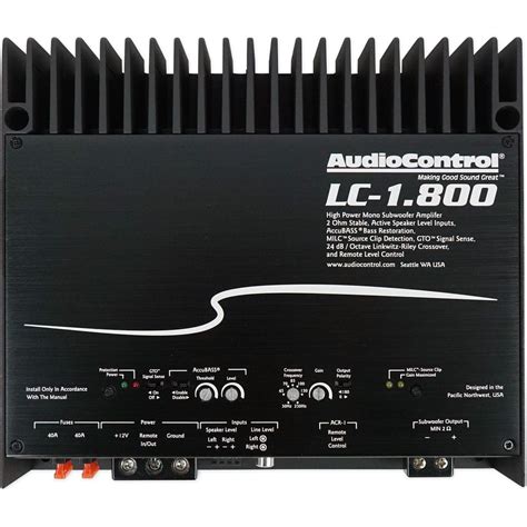 Audiocontrol Lc 1 800 800w Rms Mono Amplifier Amp Bass Processor Audio Audio Savings