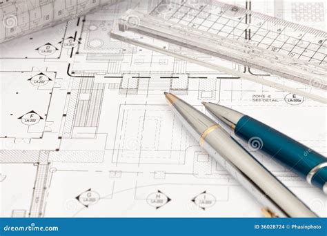 Technical drawing stock photo. Image of architectural - 36028724