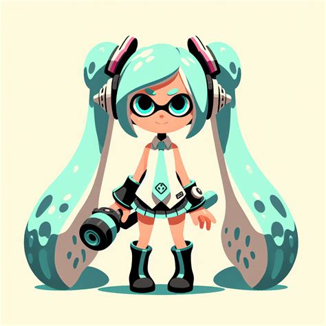 Hatsune Miku X Splatoon By Zefrainsane On Deviantart