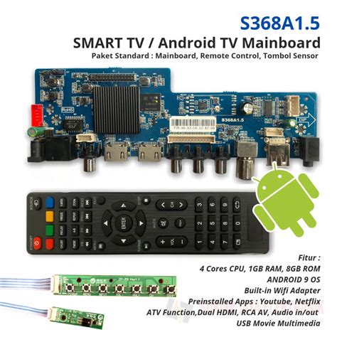 Jual Mainboard Universal Smart Android Tv Ram 1gb Rom 8gb Shopee