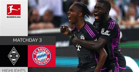 Resultados B M gladbach Bayern Múnich 1 2 3ª jornada de Bundesliga