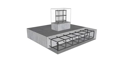 Pondasi Footplate 3d model