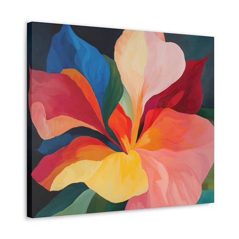 Georgia O'keeffe Inspired Flower Painting Botanical Floral Wall Art ...