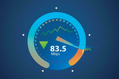 Vector Illustration Of Internet Speed Test Suitable For Visualizing