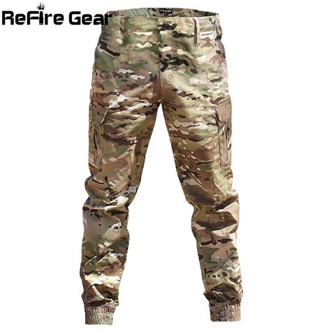 Refire Gear Camouflage Tactical Jogger Pants Men Army Combat Airsoft Military Trousers Pant