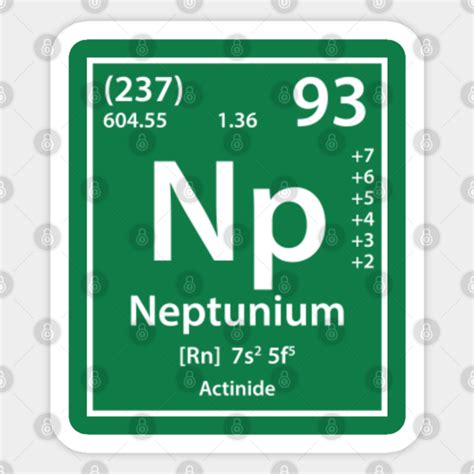 Neptunium Element (white) - Neptunium Element - Sticker | TeePublic