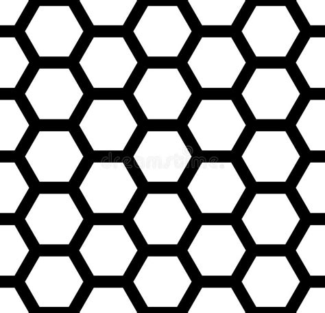 Vector Modern Seamless Sacred Geometry Pattern Honeycomb Black And