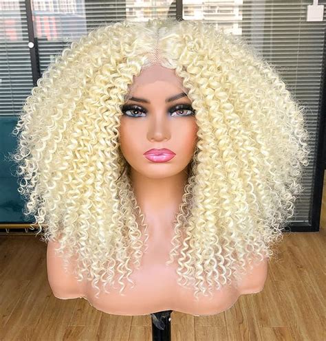 Annivia 613 Curly Lace Front Wig Pre Plucked Kinky Curly Afro Wigs For Black Women