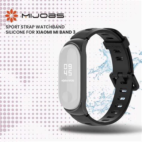 Jual Mijobs Sport Strap Watchband Silicone For Xiaomi Mi Band