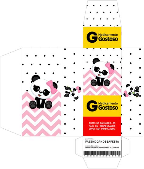 Panda Beb Zigzag Rosa Cajas Para Imprimir Gratis Oh My Beb