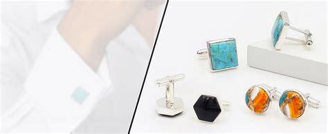 amazoncom jay jools blue turquoise cufflinks  men natural