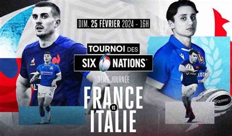 Rugby Tournoi Des Six Nations Suivre France Italie Direct Live Et