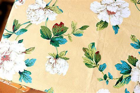 Large Floral Cotton Fabric Peony Flower Fabric Shabby Chic Etsy