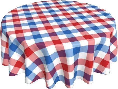 4th Of July Tablecloth 60 Inch Round Waterproof Rustic Independence Day