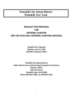 Fillable Online Request For Proposal For Internal Auditor Rfp Ias Pcsd