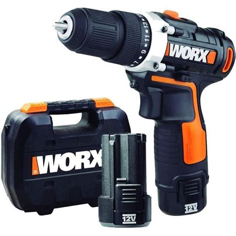 Worx Perceuse Visseuse Sans Fil V Wx Nm Mandrin Mm