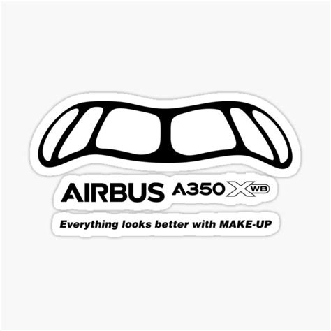 A350 Make Up Sticker For Sale By Flyhighaviator Redbubble