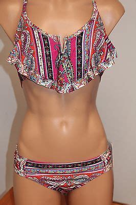 Nwt Lucky Brand Swimsuit Bikini Pc Set Sz S Multi Ebay