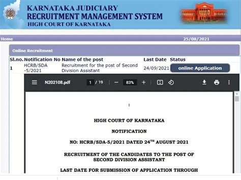 Karnataka High Court Recruitment Apply Online For Second