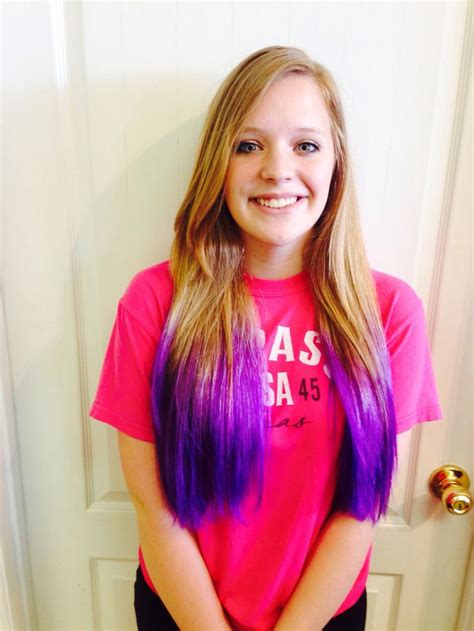 Purple Hair Don T Care By Alysha Ombre Long Hair Styles Purple Dip Dye Hair Styles